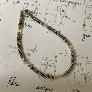 sterling silver popcorn bubble design beaded statement bracelet almost  8"